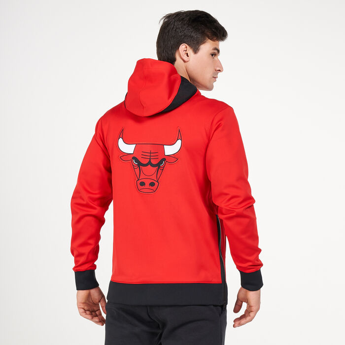 CHICAGO BULLS NIKE THERMA FLEX SHOWTIME HOODIE (OFFICIAL NBA ON-COURT WARM  UP HOODIE)- MENS BLACK