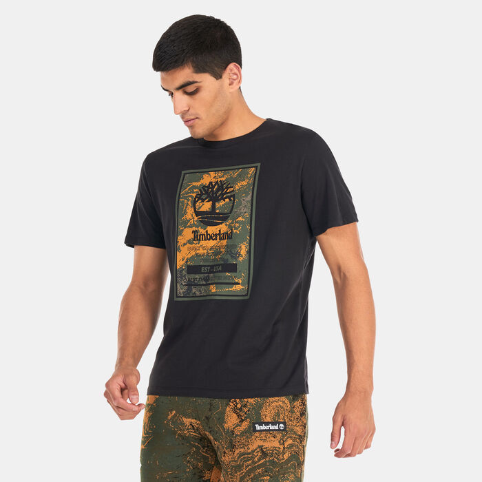 Timberland Men's Printed Logo Authentic T-Shirt Black Timberland Men's Printed Logo Authentic T-Shirt Black image number 0