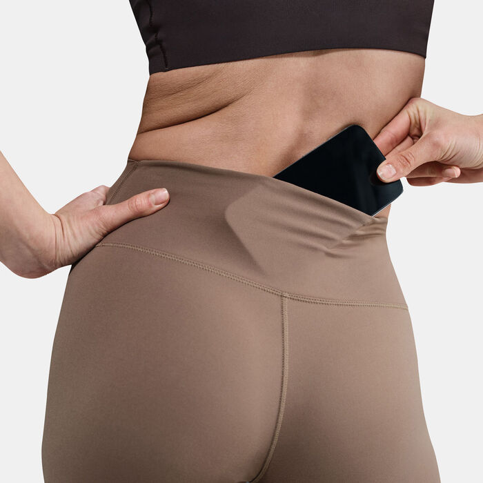 Nike Women's One Dri-FIT Training Leggings Brown Nike Women's One Dri-FIT Training Leggings Brown image number 3