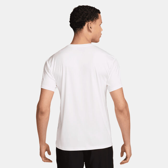 Nike Swim Men's Logo Hydroguard Swimming T-Shirt White Nike Swim Men's Logo Hydroguard Swimming T-Shirt White image number 1