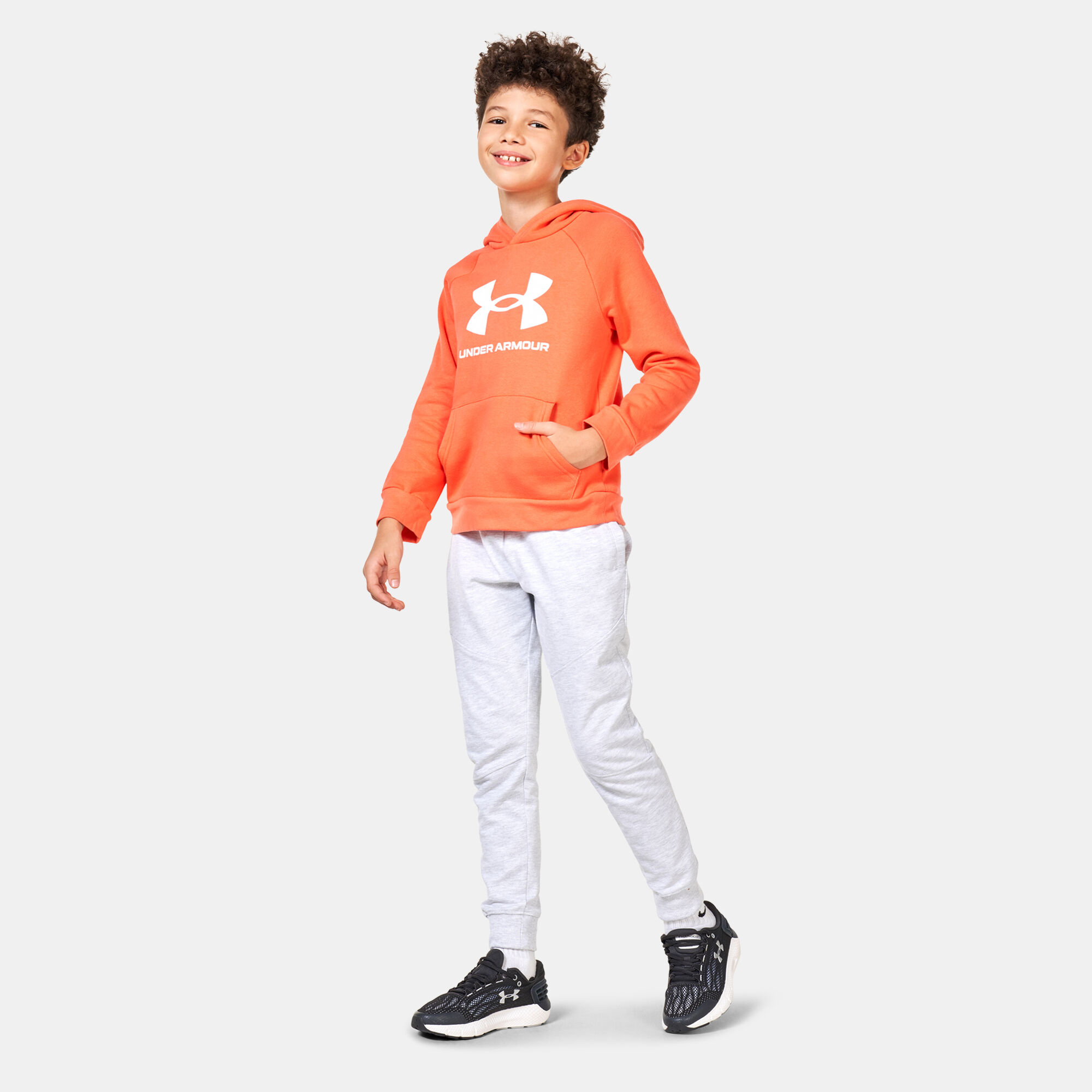 Under armour hoodie orange kids store