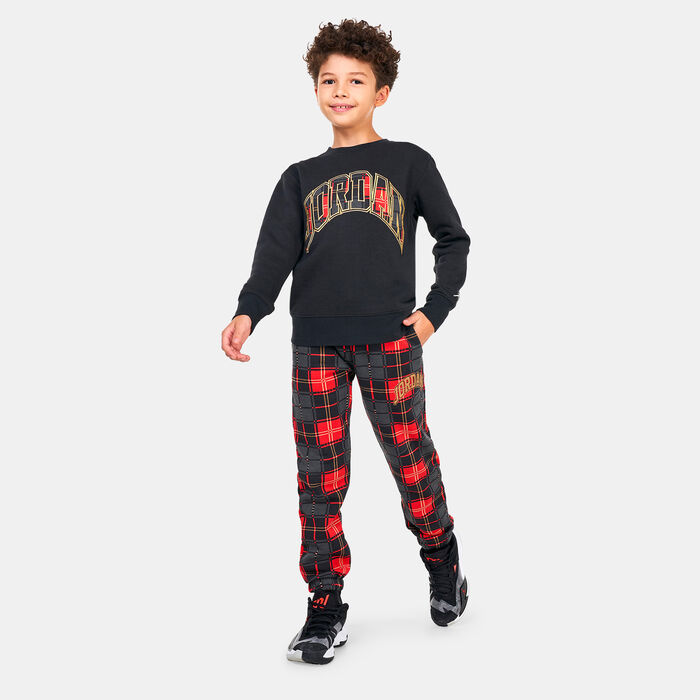 Jordan Kids' Essentials Plaid Sweatpants Black Jordan Kids' Essentials Plaid Sweatpants Black image number 2