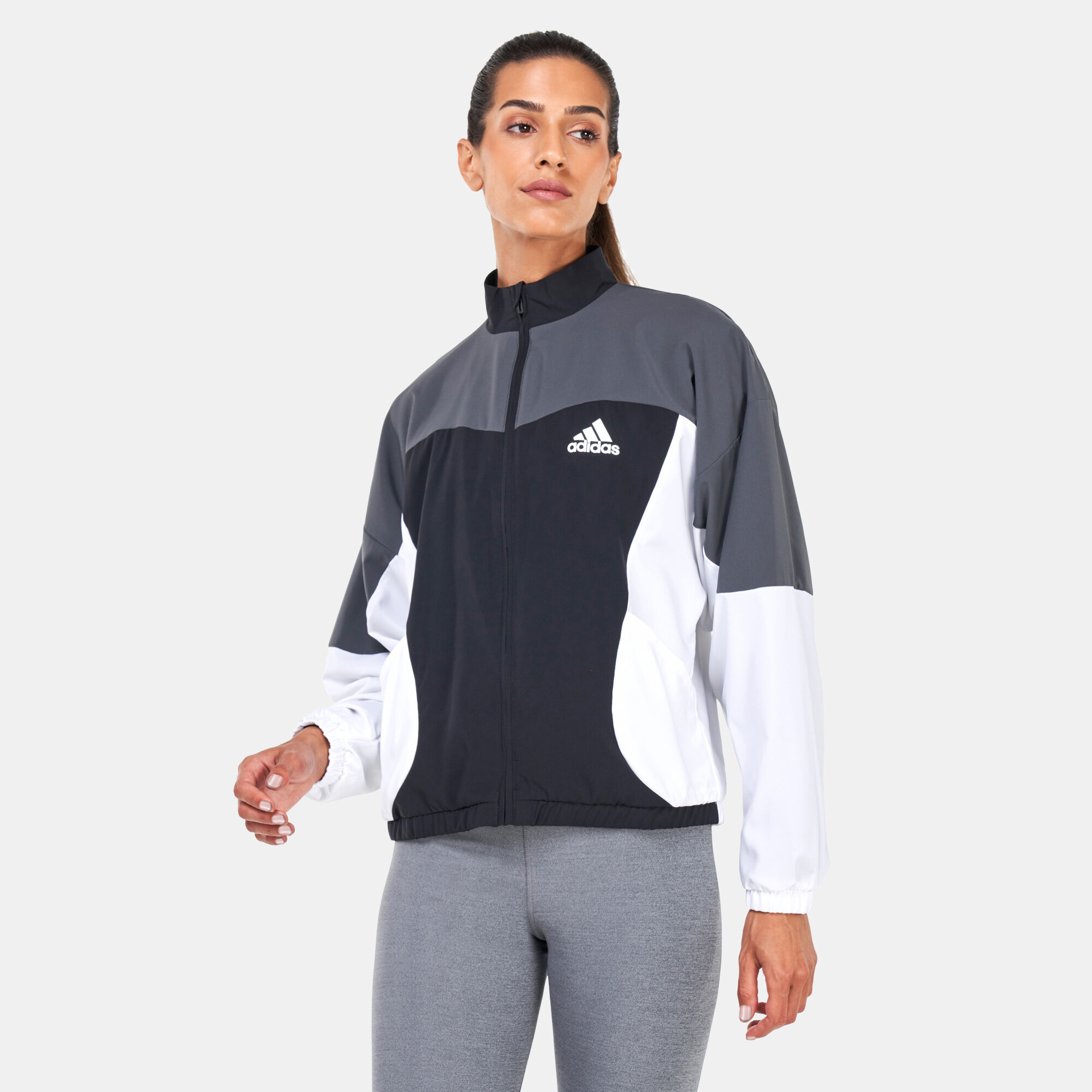Adidas colorblock track jacket discount