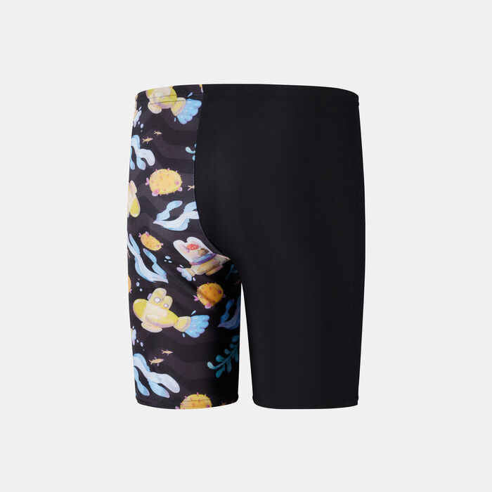 Speedo Kids' Digital Allover Swimming Jammers Black image number 1