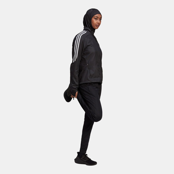 adidas Women's Run Icons 3-Stripes Sport Hijab Black adidas Women's Run Icons 3-Stripes Sport Hijab Black image number 2