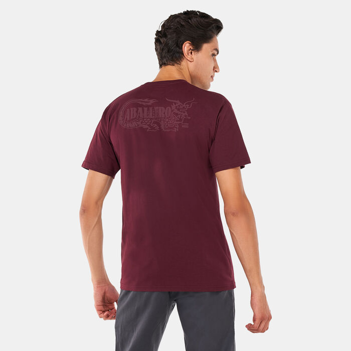 Vans Men's Caballero Dragon Patch T-Shirt Red Vans Men's Caballero Dragon Patch T-Shirt Red image number 1