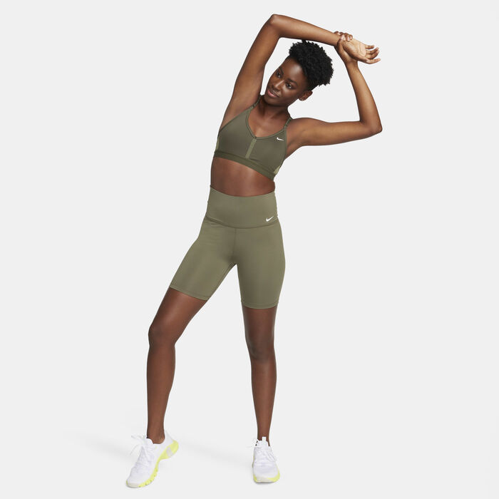Nike Women's Indy Light-Support Padded V-Neck Sports Bra Green Nike Women's Indy Light-Support Padded V-Neck Sports Bra Green image number 6
