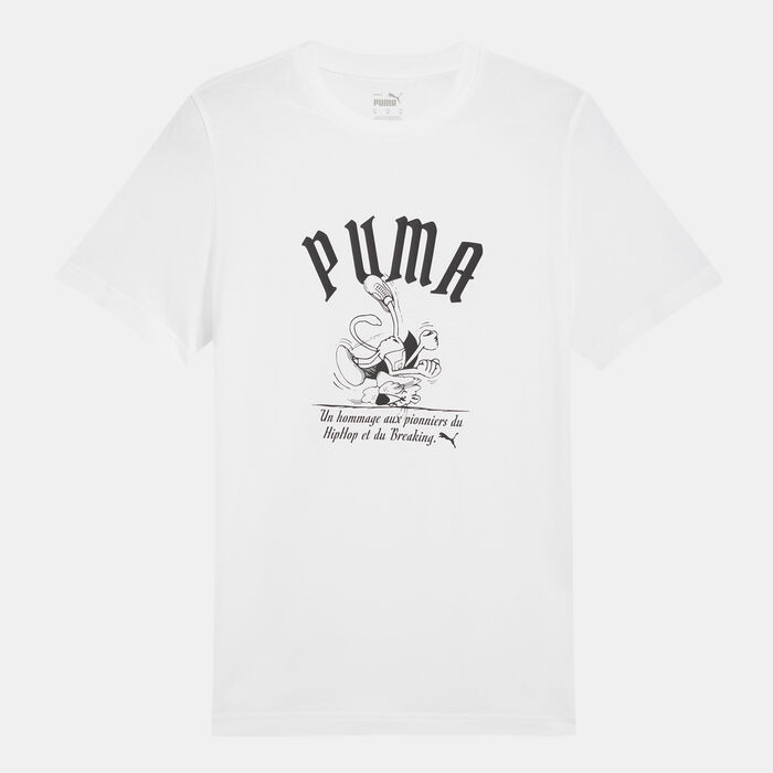 PUMA Men's Graphics Super T-Shirt White PUMA Men's Graphics Super T-Shirt White image number 0