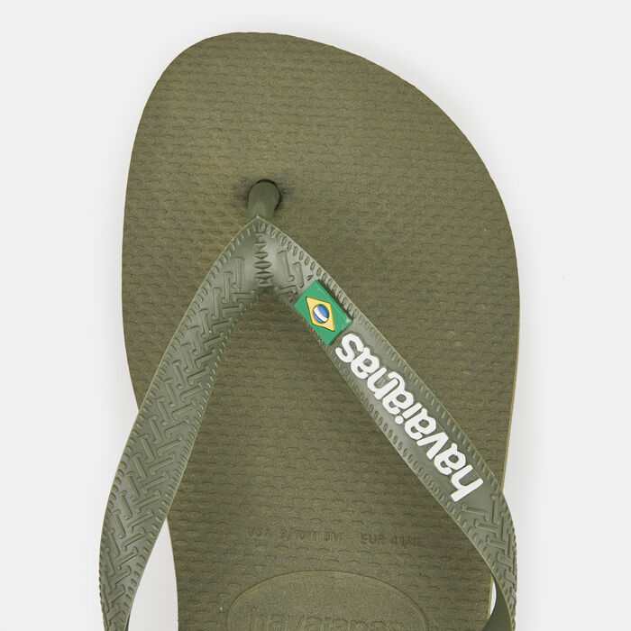 Havaianas Brasil Logo Flip Flops Green image number 2