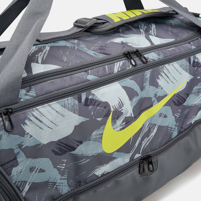 Nike Men's Brasilia Printed Duffel Bag Grey Nike Men's Brasilia Printed Duffel Bag Grey image number 3