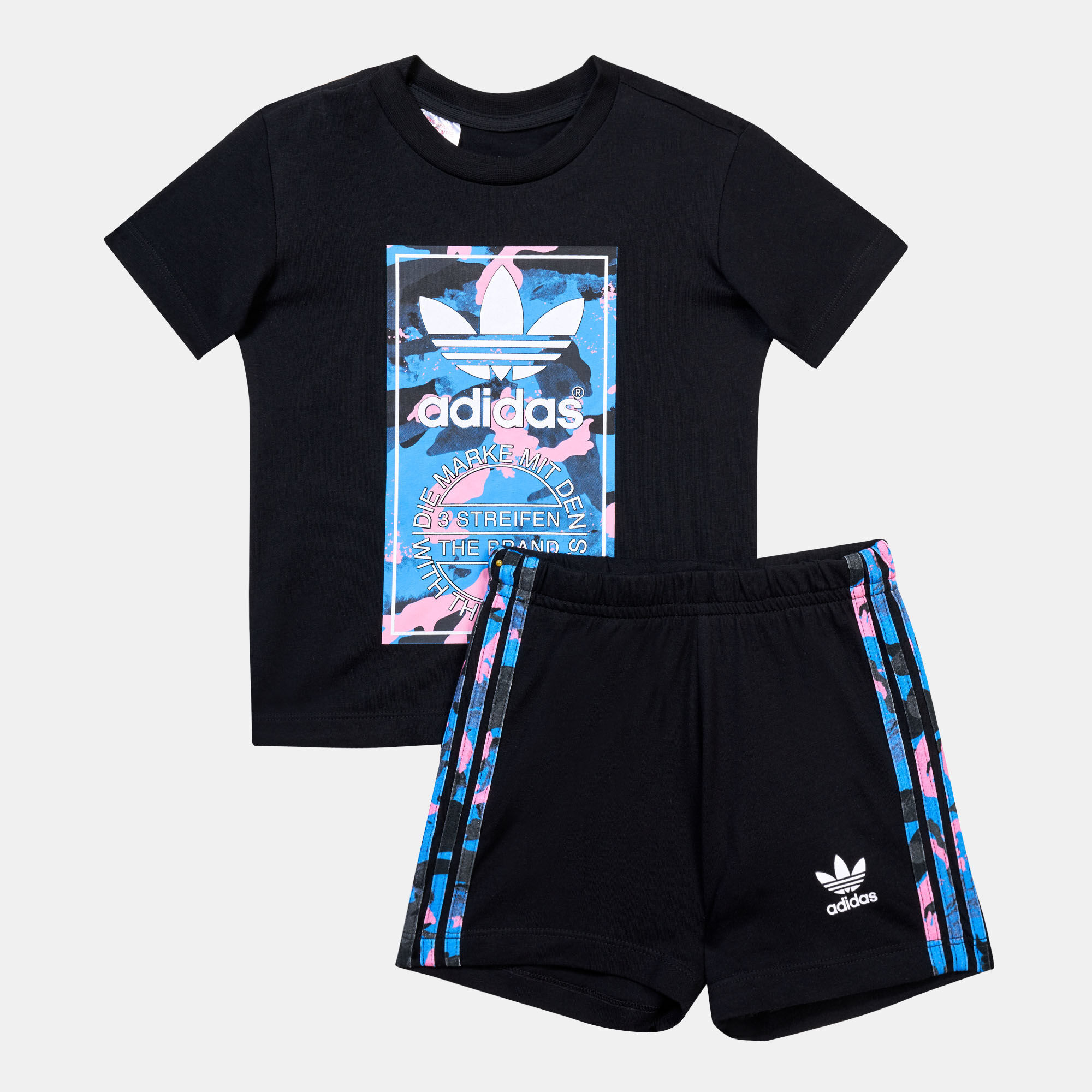 Kids Camo Shorts and T Shirt Set Black adidas Originals in KSA SSS