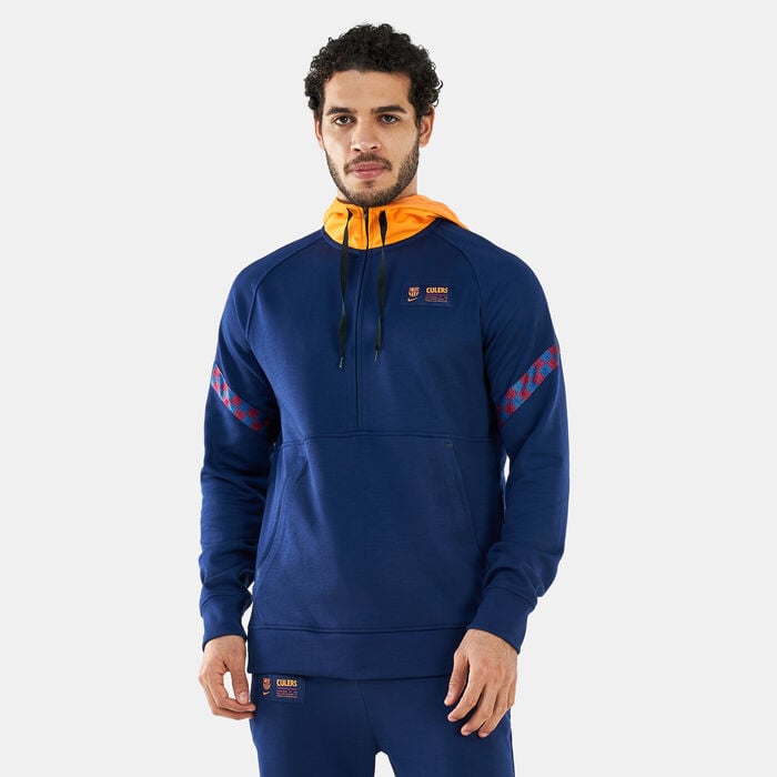 Nike Men's F.C. Barcelona Travel Fleece Hoodie Blue Nike Men's F.C. Barcelona Travel Fleece Hoodie Blue image number 0