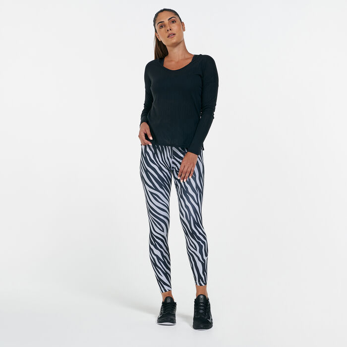 Nike Women's Yoga Pointelle Top Black Nike Women's Yoga Pointelle Top Black image number 2