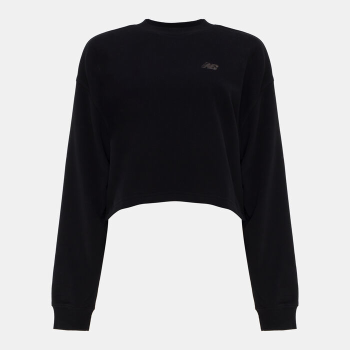 New Balance Women's Coastal Fleece Sweatshirt Black image number 0