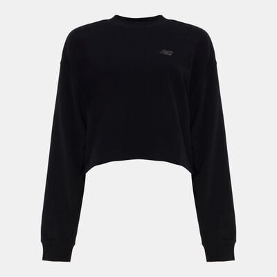 New Balance Women's Coastal Fleece Sweatshirt Black New Balance Women's Coastal Fleece Sweatshirt Black