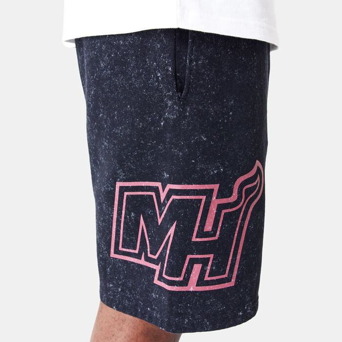 New Era Men's NBA Miami Heat Washed Shorts Black New Era Men's NBA Miami Heat Washed Shorts Black image number 4