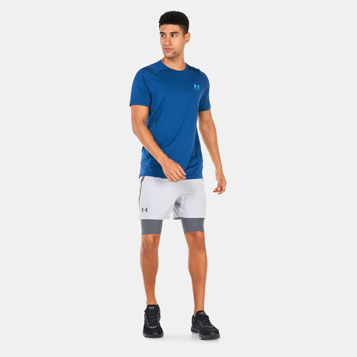 Under Armour Men's HeatGear® Armour Fitted T-Shirt Blue Under Armour Men's HeatGear® Armour Fitted T-Shirt Blue image number 2