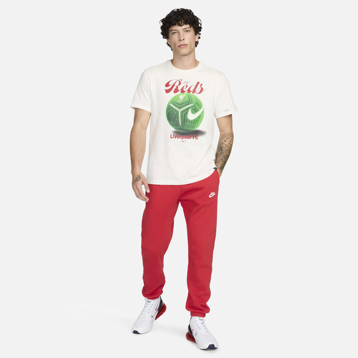Nike Men's Liverpool F.C. Home Pitch Football T-Shirt White Nike Men's Liverpool F.C. Home Pitch Football T-Shirt White image number 5