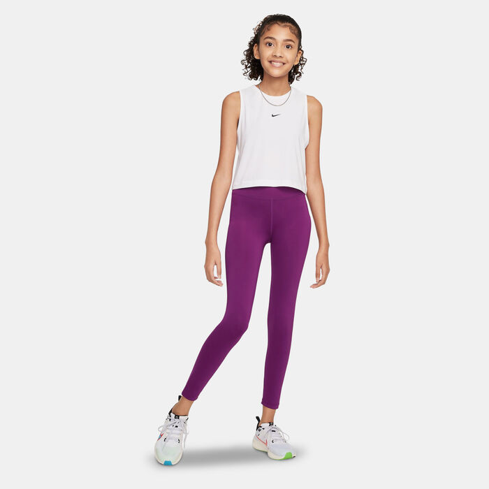 Nike Girls' Pro Dri-FIT Training Tank Top White Nike Girls' Pro Dri-FIT Training Tank Top White image number 2