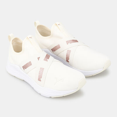 PUMA Women's Wired Run Metallics Slip-On Shoe Ivory