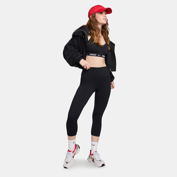 Nike Women's One Cropped Training Leggings Black Nike Women's One Cropped Training Leggings Black image number 2