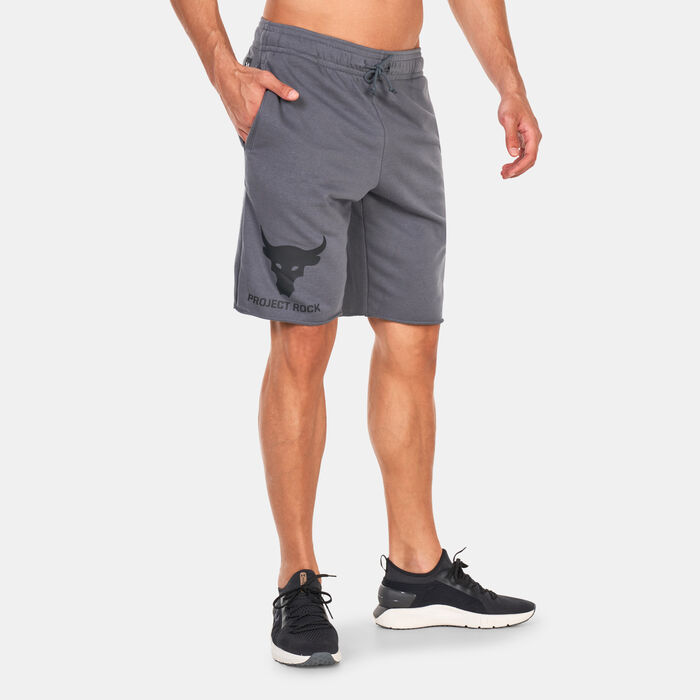 Under Armour Men's Project Rock Terry Brahma Bull Shorts Grey Under Armour Men's Project Rock Terry Brahma Bull Shorts Grey image number 0