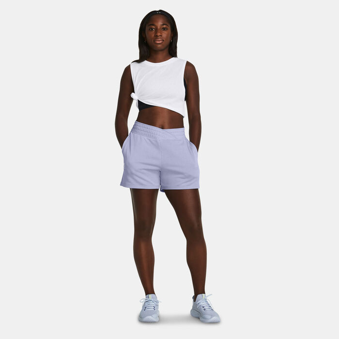 Under Armour Women's Rival Terry Shorts Purple Under Armour Women's Rival Terry Shorts Purple image number 2