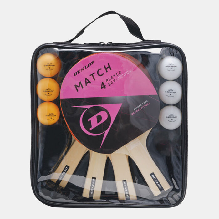 Dunlop Match 4-Player Table Tennis Set Multi-Color Dunlop Match 4-Player Table Tennis Set Multi-Color image number 0