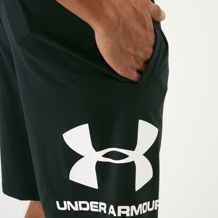 Under Armour Men's Sportstyle Cotton Graphic Shorts Black image number 3