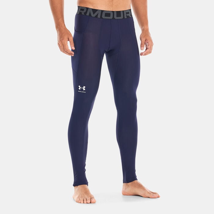 Under Armour Men's HeatGear® Armour Tights Blue Under Armour Men's HeatGear® Armour Tights Blue image number 0