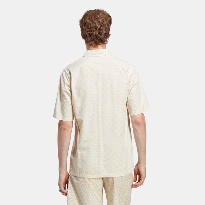 adidas Originals Men's Graphics Monogram Allover Print Shirt Beige adidas Originals Men's Graphics Monogram Allover Print Shirt Beige image number 1
