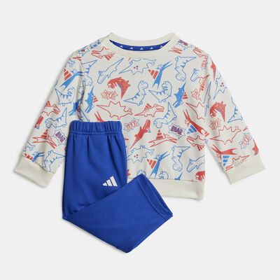 adidas Kids' Seasonal Essentials Adiraptor Sweatshirt And Joggers Set White adidas Kids' Seasonal Essentials Adiraptor Sweatshirt And Joggers Set White