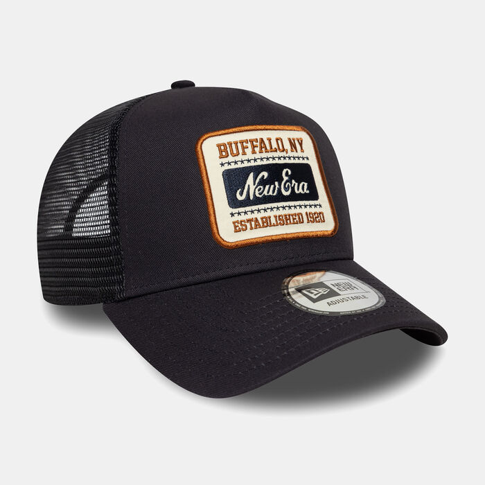 New Era Men's Patch Trucker Cap Blue New Era Men's Patch Trucker Cap Blue image number 2