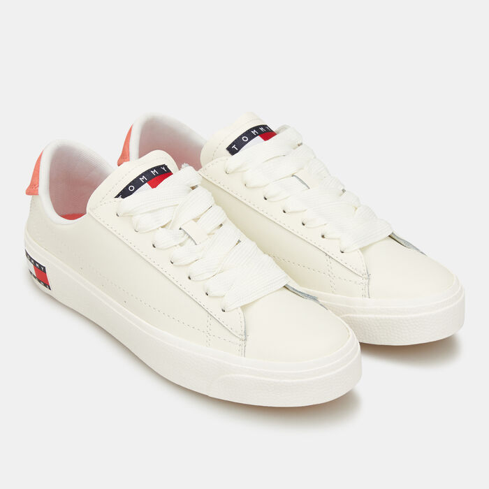 Tommy Hilfiger Women's Jeans Vulcanized Low-Top Shoes White Tommy Hilfiger Women's Jeans Vulcanized Low-Top Shoes White image number 1