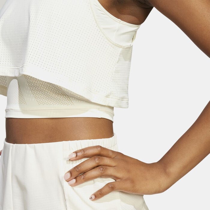 adidas Women's Cool Intensity 2-In-1 Training Tank Top White adidas Women's Cool Intensity 2-In-1 Training Tank Top White image number 4