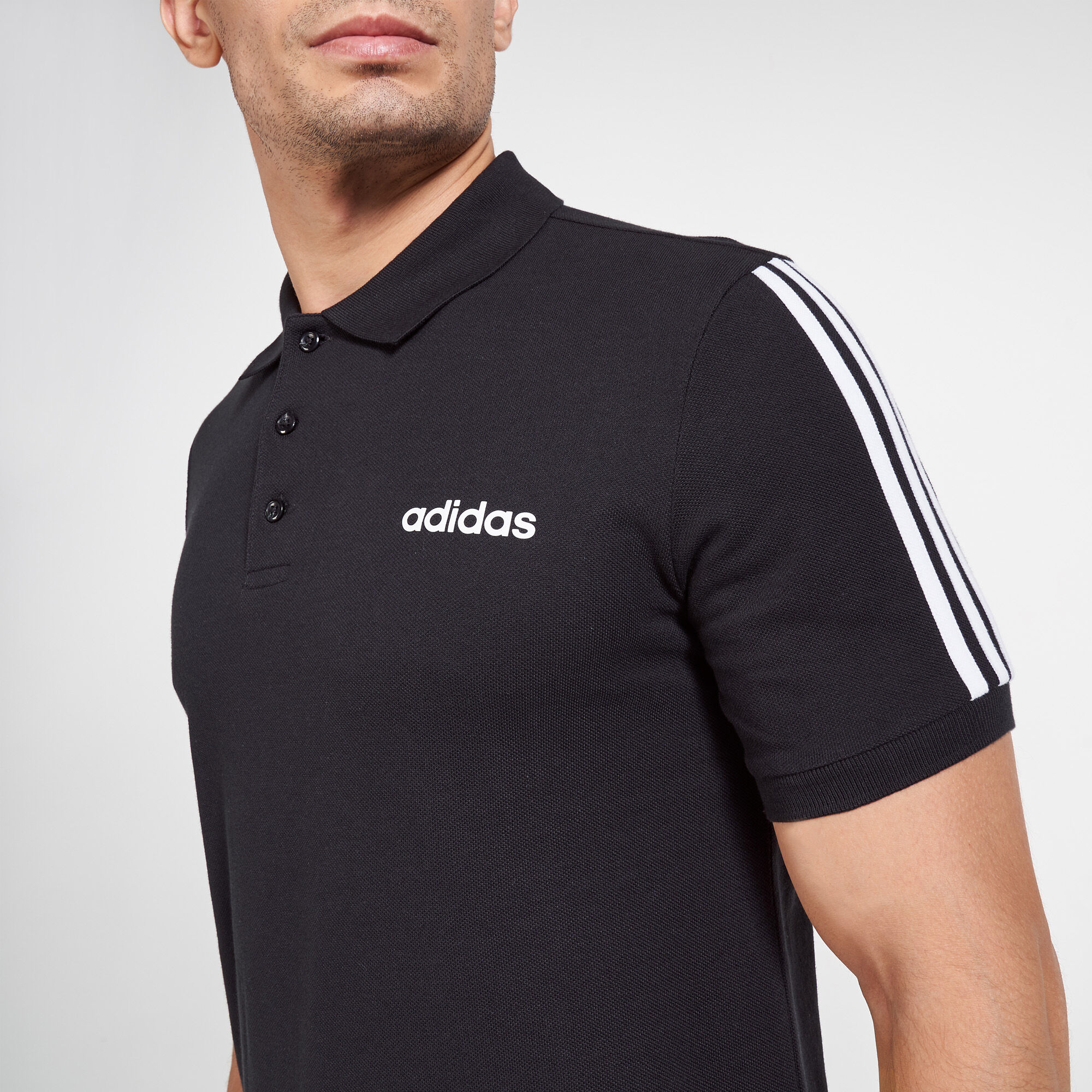 Adidas men's d2m hot sale 3s polo shirt