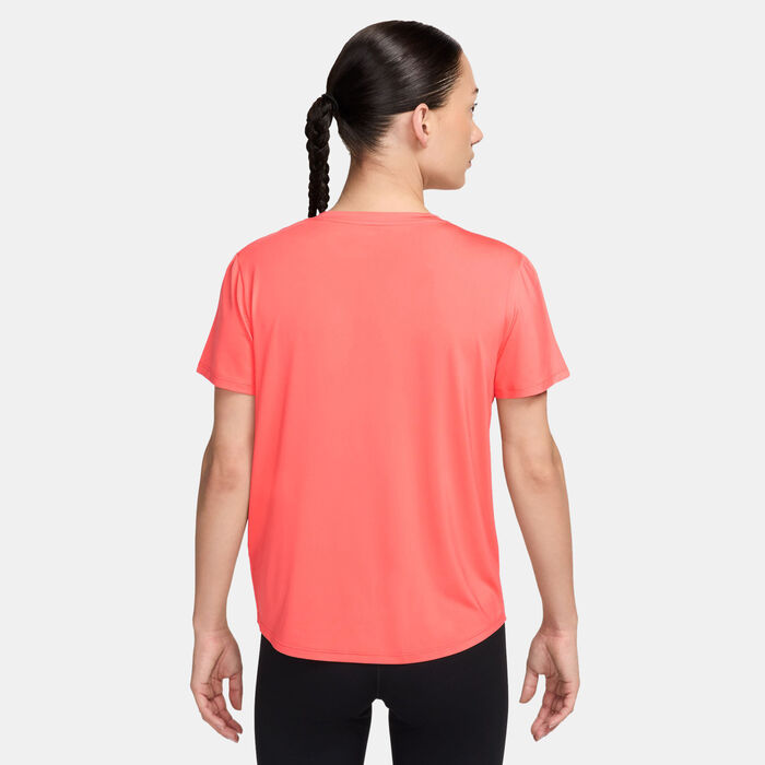 Nike Women's One Swoosh Dri-FIT Running Top Peach image number 1