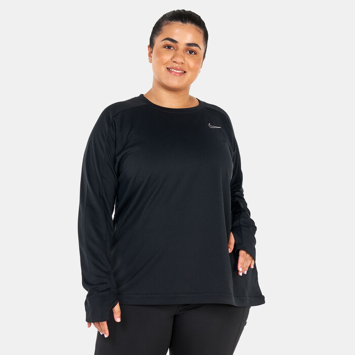 Nike Women's Dri-FIT Swoosh Run Pacer Midlayer T-Shirt Black Nike Women's Dri-FIT Swoosh Run Pacer Midlayer T-Shirt Black image number 0