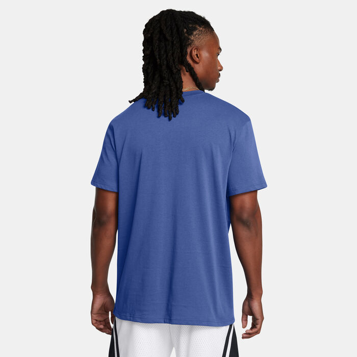 Under Armour Men's Curry Logo T-Shirt Blue Under Armour Men's Curry Logo T-Shirt Blue image number 1