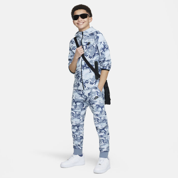Nike Kids' Sportswear Tech Fleece Camo Joggers Blue Nike Kids' Sportswear Tech Fleece Camo Joggers Blue image number 6