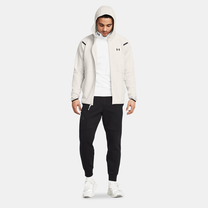 Under Armour Men's Unstoppable Fleece Full-Zip Hoodie White Under Armour Men's Unstoppable Fleece Full-Zip Hoodie White image number 2