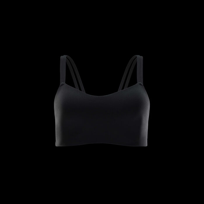 Nike Women's Zenvy Dri-FIT Strappy Light-Support Training Sports Bra Black Nike Women's Zenvy Dri-FIT Strappy Light-Support Training Sports Bra Black image number 5
