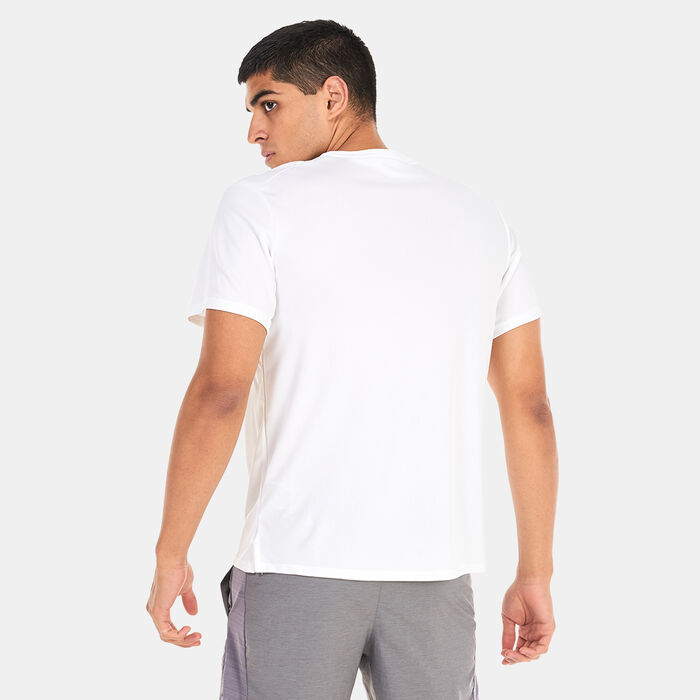Nike Men's Miler Dri-FIT UV Running T-Shirt White Nike Men's Miler Dri-FIT UV Running T-Shirt White image number 1