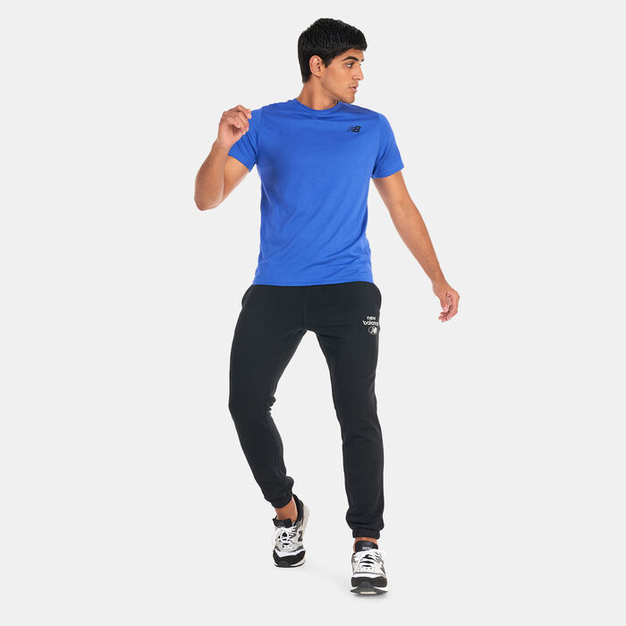 New Balance Men's Heathertech T-Shirt Blue New Balance Men's Heathertech T-Shirt Blue image number 2
