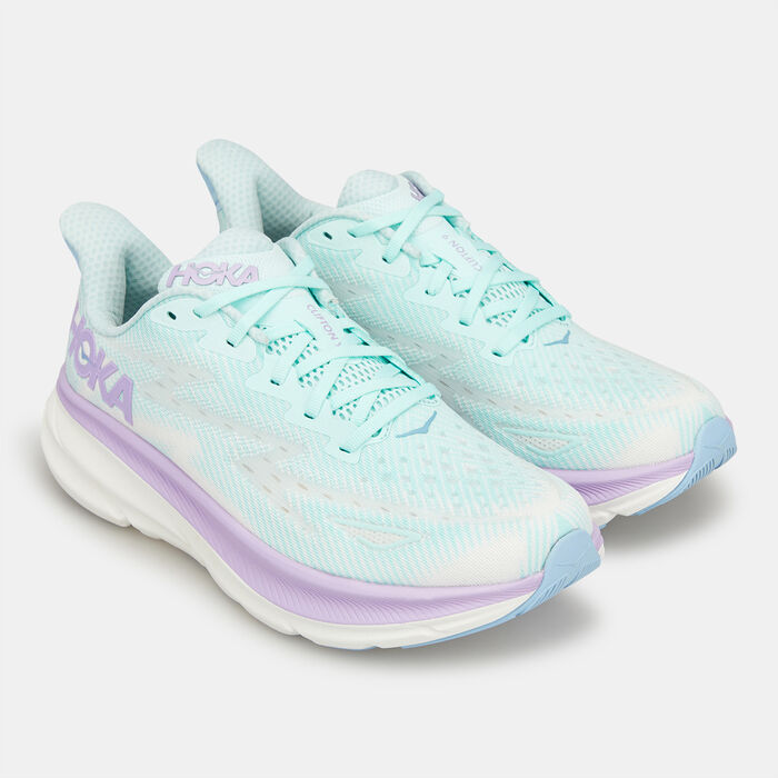 HOKA Women's Clifton 9 Wide Running Shoe Blue HOKA Women's Clifton 9 Wide Running Shoe Blue image number 2