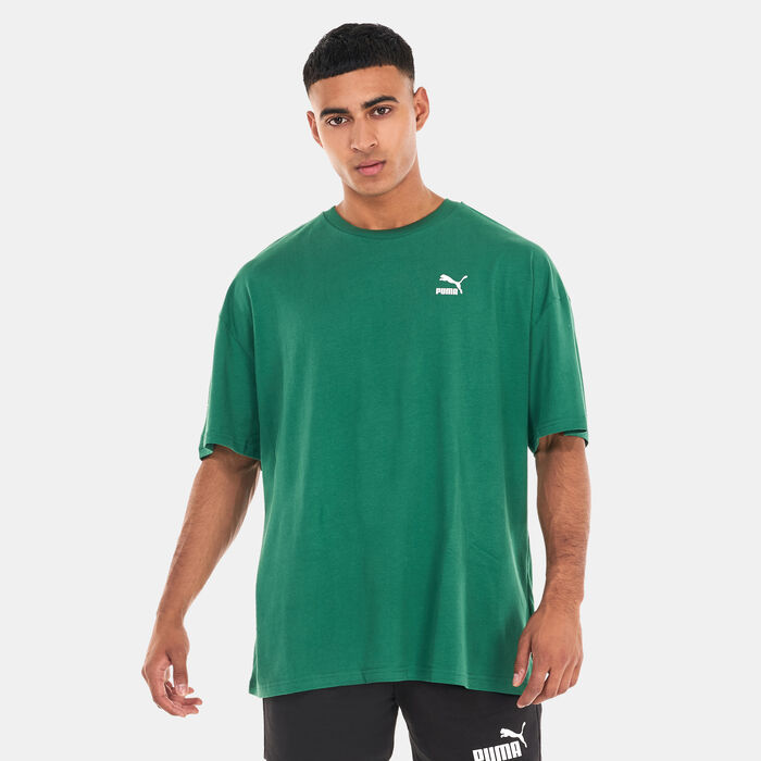 PUMA Men's CLASSICS Oversized T-Shirt Green PUMA Men's CLASSICS Oversized T-Shirt Green image number 0