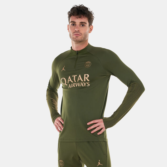 Jordan Men's Paris Saint-Germain Dri-FIT Strike Fourth Drill Football Top Green Jordan Men's Paris Saint-Germain Dri-FIT Strike Fourth Drill Football Top Green image number 0