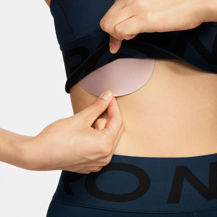 Nike Women's Pro Indy Plunge Medium-Support Sports Bra Blue image number 5