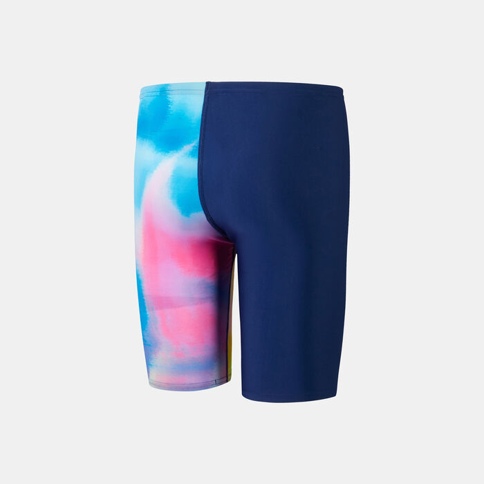 Speedo Kids' Digital Allover V-Cut Swimming Jammers Blue Speedo Kids' Digital Allover V-Cut Swimming Jammers Blue image number 1
