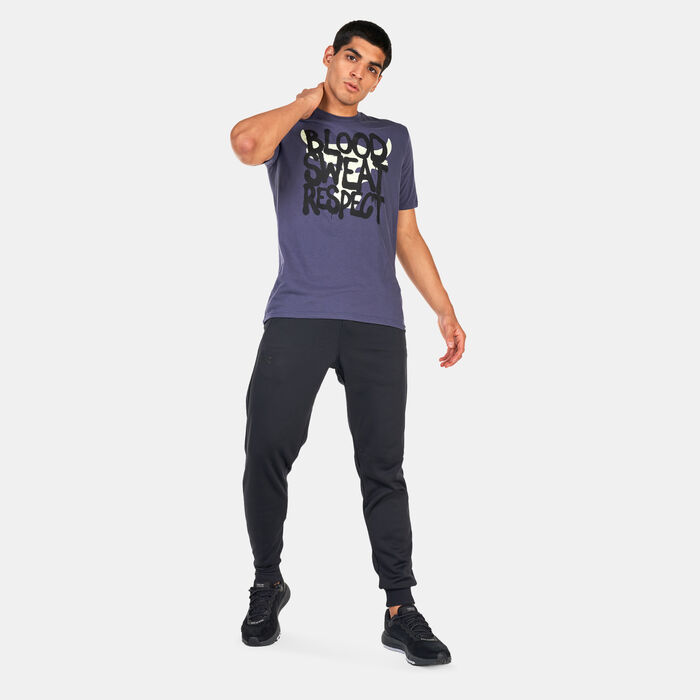 Under Armour Men's Project Rock Payoff T-Shirt Purple Under Armour Men's Project Rock Payoff T-Shirt Purple image number 2